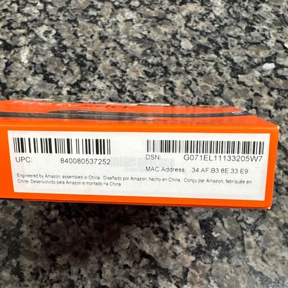 Amazon Fire TV Stick - Orange and Black New Factory Sealed - Picture 7 of 8